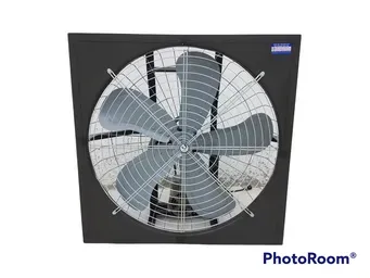 พัดลม 36" หน้า-หลัง(ทดสายพาน) มอเตอร์ CROMPTON 1HP 220V.(ไฟบ้าน) พร้อมสายไฟ 5 เมตร — ภาพสินค้า